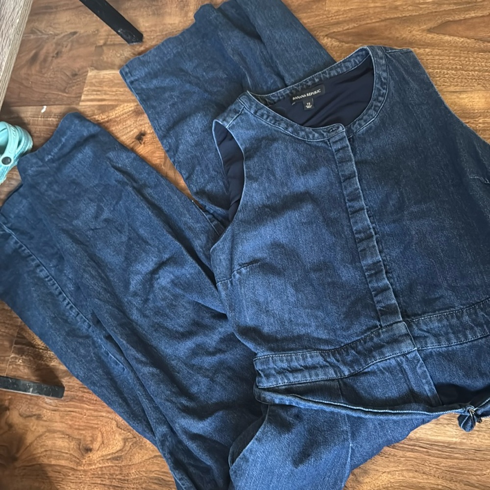 Banana republic denim jumpsuits